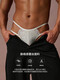 Lace mark Vineman lace men's thong sexy lace low-waist underwear single black M