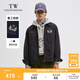 Teenie Weenie Bear Men's Simple Casual Lapel Jacket Men's Spring Imitation Denim Trendy Jacket Navy Blue L 175