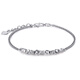 Wanfulong genuine platinum PT950 simple and fashionable bouncy bead bracelet, versatile, sexy and charming gift for girlfriend 3.23g, platinum PT950 bouncy bead bracelet 18cm