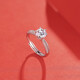 Half of the Kingdom 1 carat moissanite diamond ring, daughter style, high-end, classic and fashionable gift for girlfriend (adjustable)