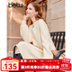 Betu women's new winter dress round neck lazy style knitted dress women 2311T69 light apricot M