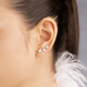 APM Monaco asymmetrical meteor silver earrings are simple, fashionable and trendy earrings gifts for your girlfriend