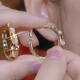 Counter quality French light luxury, exquisite and fashionable gold hoops and versatile accessories French light luxury and exquisite gold earrings