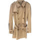 Burberry (BURBERRY) FW23 solid color double-breasted lapel mid-length long-sleeved windbreaker men's beige beige one size 48