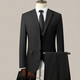 LESS IS MORE Lilang suit two-piece suit for men 2025 autumn new groom wedding dress casual professional suit men black M