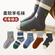 Six-fingered mouse boneless autumn and winter thickened warm wool socks for boys, middle and large children, students, children and boys mid-calf socks 96D (Puppy Adventures) 5 pairs, one size fits all, recommended for 1-3 years old (shoe size 24-27, sock label 3-5 years old)