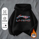 LI NING Li Ning pure cotton boys sweatshirt 2025 hooded new girls hoodie casual children spring and autumn pullover thin top white LI velvet hooded sweatshirt 140