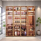 Yusenyi wall-mounted custom-made glass wine cabinet wine cabinet brushed gold display cabinet eight doors