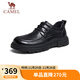 Camel (CAMEL) cowhide lace-up classic business casual derby leather shoes for men and groom G14A155634 black 42