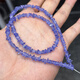 Fat Donglai's same style tanzanite necklace, natural, special grade, amorphous rough stone gravel, DIY with beads, semi-finished, 3-5mm, 1 piece, 40cm