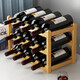 Middle shopkeeper simple wine rack storage rack solid wood wine cabinet red wine display rack home decoration bar small wine display rack brown model--four layers 33CM