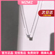 MZMZ platinum necklace for women pt950 platinum sparkling diamond clavicle chain fashionable temperament Valentine's Day birthday gift for girlfriend noble model-5MM sparkling moissanite