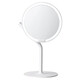 Makeup mirror MINI3 desktop LED with light folding portable desktop daylight mirror dressing magic mirror second generation - simple pink monochrome light / five levels of manual brightness magnifying glass + beauty egg + folding mirror
