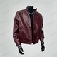 MANVEION Red Rabbit Retro Motorcycle Leather Jacket Bomber Thick Warm Autumn and Winter Shoulder Stand Collar Jacket Red Rabbit (Limited to the Year of the Horse)