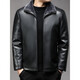 KBXNG Jinba KBHONG Jinba leather jacket Haining genuine leather men's goatskin winter fur all-in-one middle-aged and elderly leather jacket high 985 black thickened version 985 black thickened version M 170100-120Jin Jin is equal to 0.5 kg