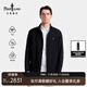 Biyinlefen lightweight protective fabric 2025 new autumn men's casual outdoor easy-care stand-up collar jacket 07 black L