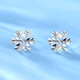 Wanfulong 2025 new platinum snowflake earrings for women pt950 shiny platinum commuting versatile high-end earrings gift PT950 platinum snowflake earrings 0.98g