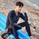 Jiaojing Triathlon Wetsuit Summer Swimsuit Couple Zipper Long Sleeve Men's Surf Protection 599 Men's Zipper Separate Top One Size XI Suitable for 120-140Jin Jin is equal to 0.5 kg