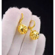 Puman Zhuji 18K gold gold earrings women's transfer beads 24K gold temperament earrings earrings fashion earrings earrings hydrangea earrings