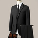 LESS IS MORE Lilang suit two-piece suit for men 2025 autumn new groom wedding dress casual professional suit men black M