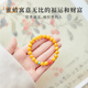 La Yun Feiyin collectible chicken fat yellow beeswax bracelet for women, amber bracelet, high-end southern red with pearls and jade beads, 6mm collectible chicken fat yellow beeswax