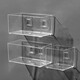 Yonghuan Transparent Wall Storage Box Desktop Storage Box Wall-montiertes Acryl transparent schmale Streifen Mobiltelefon Fernbedienungsstation 4877.U-Port Transparent Basket-1 mittelgroß (mit zwei Paaren