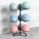 Yoga ball rack, multi-layer yoga studio storage rack, gym storage equipment for hemispheres, large Pilates, black, can store 10 pieces