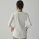 Yoga clothing top women's new blouse quick-drying long-sleeved sports T-shirt loose running training Pilates fitness clothing milk white S S