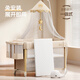 ULOP multifunctional crib spliced large bed foldable mobile ultra-light portable newborn baby bed with mosquito net mattress baby products full month gift multifunctional spliced bed free storage basket + spine protection mattress + 360-degree insect-proof mosquito net