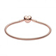 PANDORA heart-shaped buckle snake chain gold-plated copper-silver alloy bracelet women's gold gold 18 brand original box