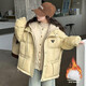 G.duck Little Yellow Duck Girls' Cotton Clothes 2024 New Winter Clothes Korean Style Middle and Large Children's Fake Two-Piece Cotton Jacket Western Style Thickened Hooded Cotton Black_(Fake Two-Piece Cotton Clothes) 120 (Recommended Height 113-123cm)