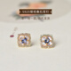 Xidian Tanzanite Earrings Women's s925 Silver National Trend Earrings East China Sea Crystal Autumn and Winter New Chinese Style Earrings Metaphysical Earrings 01#s925 Silver Tanzanite Earrings