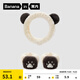 Bananain Plush Zoo Theme 520H Unisex Hairband for Face Wash, Makeup, Mask, and Hair Cover Set, Giant Panda Hairband + Milky Apricot Wristband, 1 pc