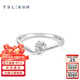 Xie Ruilin (TSL) TGOL Dynamic Ribbon Series Geometric K Gold Diamond Ring Women's Model 63353 No. 13 Ring