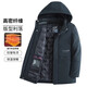 Middle-aged men's cotton detachable hooded cotton coat 2025 winter new thickened and warm dad winter jacket 20503-2281 Khaki 5XL about 170-200Jin Jin equals 0.5 kg can be worn