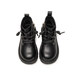 Red Dragonfly Children's Autumn and Winter Cotton Shoes Girls' Shoes Leather Boots Short Boots Medium and Large Children's Martin Boots Q54BM002 Black 36