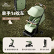 YEEHOO YEEHOO baby stroller can sit and lie down, lightweight, high landscape with shock absorption, pine green