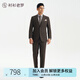 Shirt Lao Luo formal jacket suit easy to care suit lapel collar machine washable new trousers suit TZ508810 smoke color M CSLL4 height 165 weight 141-150 Jin Jin equals 0.5 kg