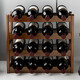 Middle shopkeeper simple wine rack storage rack solid wood wine cabinet red wine display rack home decoration bar small wine display rack brown model--four layers 33CM