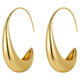 Lnieer Xu Wo Dazzling Zhao Lusi's same gold water drop hoop earrings for women 2025 new high-end metal earrings Xu Yan's same gold water drop earrings
