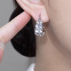 Limited time special price full diamond flash earrings for women 2025 new fashion versatile simple high-end G1D gift box 1 pair of earrings