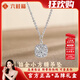 LIU GUI FU JEWELRY small sugar cube pendant for girls 2025 new light luxury niche platinum necklace birthday gift practical for girlfriend 3.6g platinum small sugar cube pendant