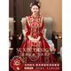 ROAR UTHAUG Heavy Industry Show and Clothing Bridal 2025 New Wedding Dresses Wedding Dresses for Girls and Outfits Winter Luo Zhi_High-end Velvet No Headgear S_Contact Customer Service Remarks to Send Wedding Fan