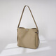 2025 summer new style first layer cowhide niche bucket bag for women, wool white