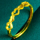 Liu Dawen gold ring 9999 solid gold for men and women, heart-shaped heart-to-heart vegetarian ring index finger ring, real gold jewelry for young people, weighing about 1.93-2.2g (labor cost 30)