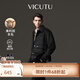 VICUTU Men's Jacket Zero Pressure Light Business Comfort Fashion Lapel Slim Wool Jacket Men Black XL