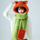 COMIC SOUL Zootopia's same style hooded scarf three-in-one, warm, soft and cute, a magical item for besties to produce in autumn and winter. Fox Nick hooded scarf + gloves, high-end quality/fine workmanship