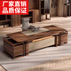 New new Chinese style solid wood desk simple modern office president desk black walnut light luxury boss desk and chair 2.0m boss desk