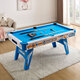 Top Sports three-in-one multifunctional children's billiard table home small 1.8m table tennis table family parent-child billiard table 6 feet 180cm Blue Ocean Future Star + three-in-one automatic central ball return (TP-6008P)