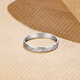 Saturday Fortune (ZLF) PT950 platinum ring for men and women, platinum couple ring, fashionable and simple wedding ring, single size 21 - 2.29g